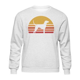 Retro Sun Redbone Coonhound Dog Silhouette Sweatshirt | Favorety AU