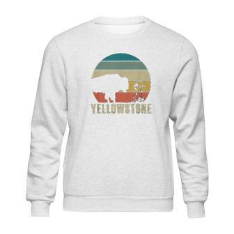 Retro Yellowstone National Park Vintage Buffalo Geyser Gift Sweatshirt | Favorety UK