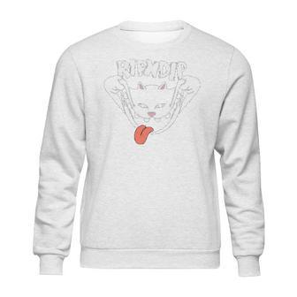 Rip & Dip With Cute Cats- Pet Day T- Graphic Design Printed Casual Daily Basic Sweatshirt | Favorety CA