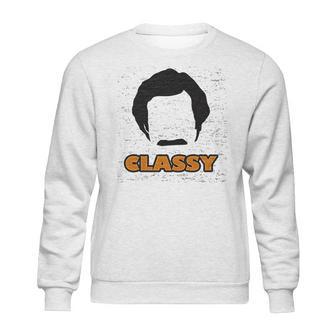 Ripple Junction Anchorman 2 Classy With Rons Hair Shape Sweatshirt | Favorety