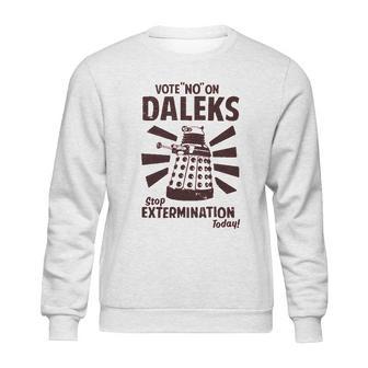 Ripple Junction Doctor Who Vote No To Daleks Adult Sweatshirt | Favorety