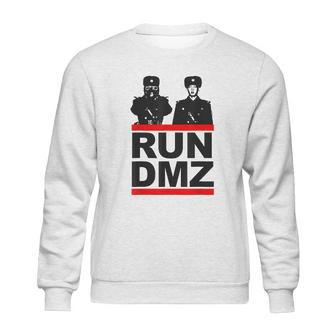 Run Dmz Funny Communist North Korea Sweatshirt | Favorety