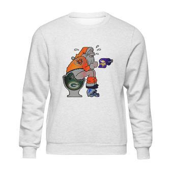 Santa Claus Chicago Bears Toilet Green Bay Packers Sweater Sweatshirt | Favorety DE