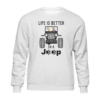 Shiba Inu Life Is Better In A Jeep Sweatshirt | Favorety AU