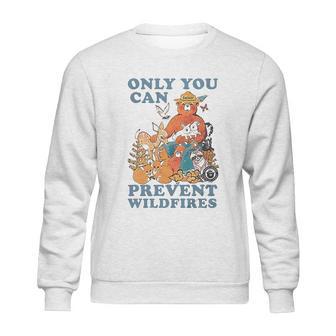 Smokey The Bear Only You Can Prevent Wild Fires Ringer Sweatshirt | Favorety UK