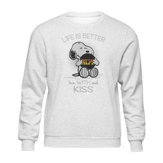 Snoopy Life Is Better With Kiss Band Sweatshirt | Favorety