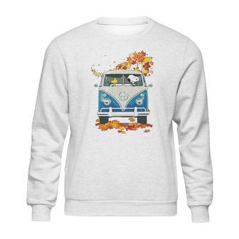 Snoopy And Woodstock Vw Volkswagen Hippie Car Shirt Sweatshirt | Favorety UK