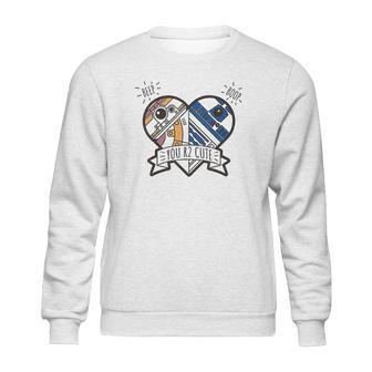 Star Wars R2-D2 Bb-8 Droid Heart Valentines Day Sweatshirt | Favorety UK