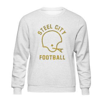 The Steel City Vintage Pittsburgh Football Sweatshirt | Favorety CA