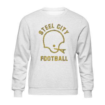 The Steel City Vintage Pittsburgh Football Sweatshirt | Favorety CA