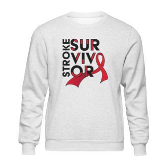 Stroke Survivor Red Ribbon Awareness Sweatshirt | Favorety UK