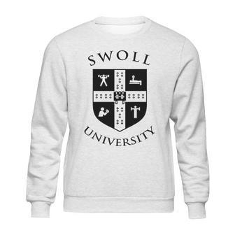 Swoll University Funny Gym Bodybuilding Sweatshirt | Favorety