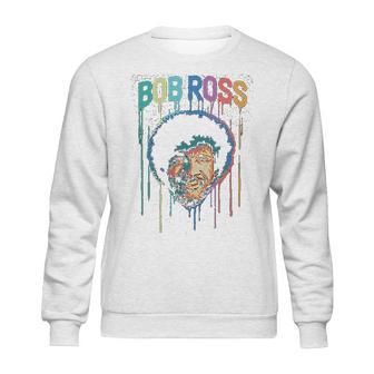 Teelocity Bob Ross Paint Drip Graphic Sweatshirt | Favorety AU