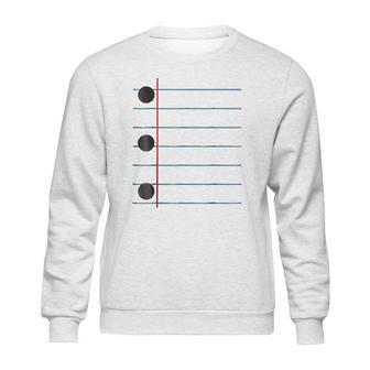 Three Hole Punch College Ruled Paper Costume Sweatshirt | Favorety DE