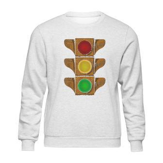 Traffic Light Vintage Rusty Stoplight Stop Go Caution Signal Sweatshirt | Favorety UK