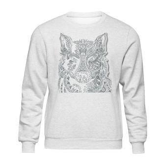 Tribal Wolf Design Sweatshirt | Favorety CA