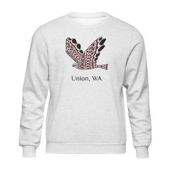 Union Wa Red Tail Hawk Native American Indian Sweatshirt | Favorety UK