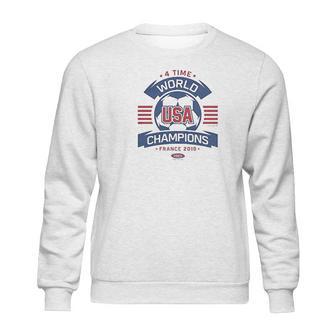 Us Soccer Fans 4 Time World Champs Soft Style Sweatshirt | Favorety