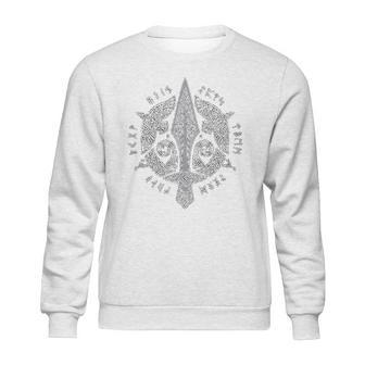 Viking Spear Odin Raven Knot Scandinavian Runes Sweatshirt | Favorety UK