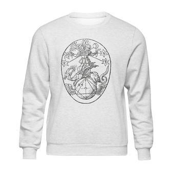 Vintage Alchemy Symbol Rebis Mens Modern Fit Triblend Sweatshirt | Favorety CA