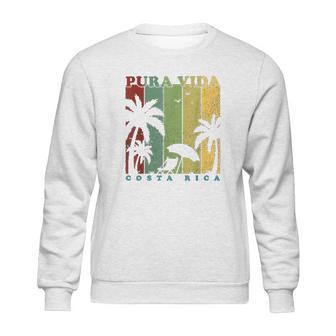 Vintage Retro Summer Vacation Costa Rica Pura Vida Beach Sweatshirt | Favorety CA