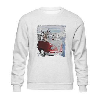 Volkswagen Santa And Reindeer Camper Van Sweatshirt | Favorety AU