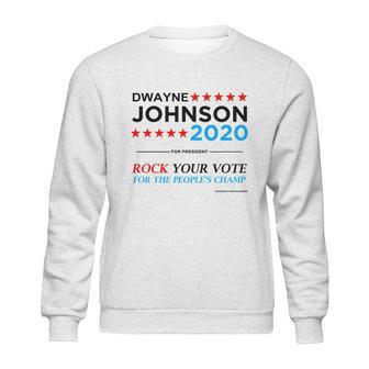 Vote The Rock 2020 President Dwayne Johnson Election Black T-Shirt Sweatshirt | Favorety AU