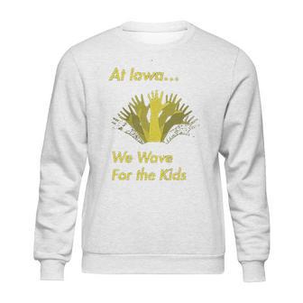 Wave Hawkeyes Waving Iowans Kids Childrens Hospital Sweatshirt | Favorety