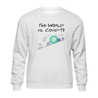 The World Vs Virus Fight Virus Cartoon Sweatshirt | Favorety