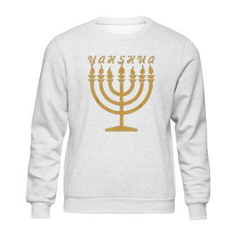 Yahshua Menorah Hebrew Israelite Yahweh Yeshua Torah Sweatshirt | Favorety