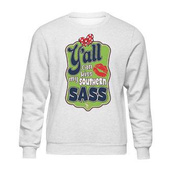 Yall Can Kiss My Southern Sass Southern Charm Collection On A Coral Sweatshirt | Favorety UK