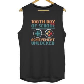 100Th Day Of Homeschool For Gamers Achievement Unlocked Unisex Tank Top | Favorety UK