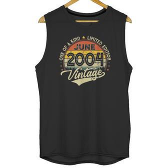 18Th Birthday Gifts 18 Years Old Retro Born In June 2004 Ver2 Unisex Tank Top | Favorety UK