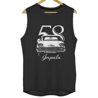 1958 Impala Grill View With Year And Model Unisex Tank Top | Favorety UK