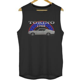 1968 Ford Torino Fastback Side White Unisex Tank Top | Favorety UK