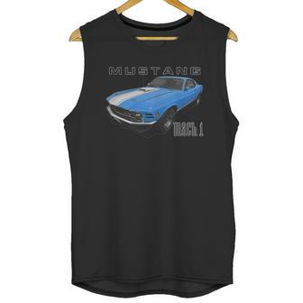 1970 Ford Mach1 Blue Unisex Tank Top | Favorety