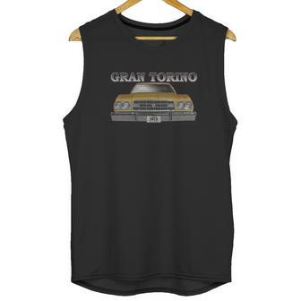 1973 Ford Gran Torino Front Gold Unisex Tank Top | Favorety CA