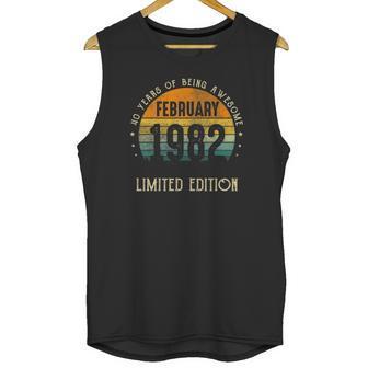 1982 Birthday Gifts For Men February 40 Years Old 40Th Bday Unisex Tank Top | Favorety DE