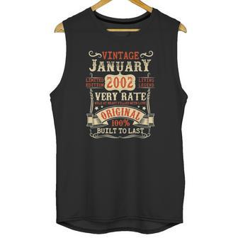 20 Years Old 20Th Birthday Gifts Vintage January 2002 Ver2 Unisex Tank Top | Favorety