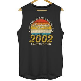 20 Years Old Bday Awesome Since 2002 Distressed 20Th Birthday Unisex Tank Top | Favorety DE