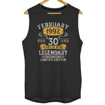 30Th Birthday Gift 30 Years Old Awesome Since February 1992 Ver2 Unisex Tank Top | Favorety