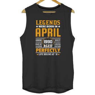 31 Years Old Birthday Awesome Since April 1990 31St Birthday Unisex Tank Top | Favorety CA