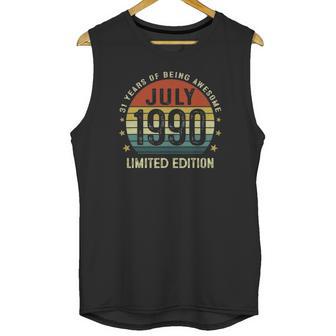 31 Years Old Vintage July 1990 Limited Edition 31St Birthday Unisex Tank Top | Favorety