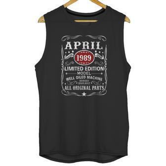 32 Years Old 32Nd Birthday Decoration April 1989 Ver2 Unisex Tank Top | Favorety