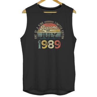 32 Years Old Birthday Gifts Awesome Since July 1989 Ver2 Unisex Tank Top | Favorety