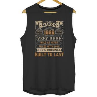 32Nd Birthday Gifts 32 Years Old Retro Born In March 1989 Ver2 Unisex Tank Top | Favorety