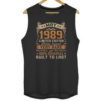 32Nd Birthday Gift 32 Years Old Retro Vintage May 1989 Ver2 Unisex Tank Top | Favorety