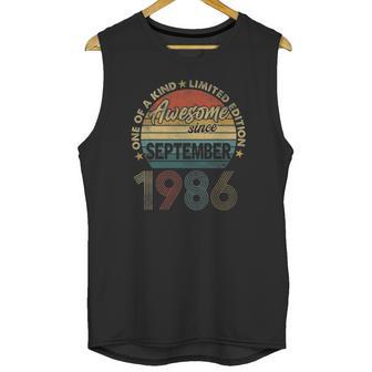 35 Years Old 35Th Birthday Men Awesome Since September 1986 Ver2 Unisex Tank Top | Favorety AU