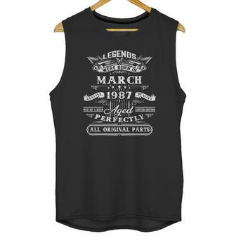 35Th Birthday Gift For Legends Born March 1987 35 Years Old Unisex Tank Top | Favorety UK