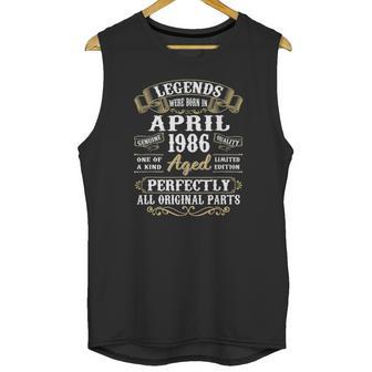 36 Years Old 36Th Birthday Decoration April 1986 Ver2 Unisex Tank Top | Favorety UK